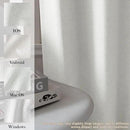 Greyish White Pinch Pleat 100% Blackout Drapes Linen Blend, Room Divider, Room Darkening, Energy Saving, Furniture Protecting, Light Blocking Extra Wide Privacy Curtains, 200Wx108L, 1 PC by CozyNest Decor