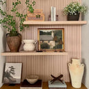 IAE Floating Wall Shelves 24 inch,Bathroom Shelves Wall Mounted,Invisible Shelves Floating Kitchen Shelves,Wooden Wall Shelves with Brackets for Living Room Wall Mounted,Easy Install,Set of 2,Natural by CozyNest Decor