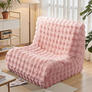 Modern Bean Bag Chair, Large Bean Bag Couch for Adults with Memory Foam Filled, Soft Faux Bunny Fur Lazy Chair for Living Room Bedroom Dorm Apartment, No Assembly Required, Pink by TinyTreasures Baby Boutique