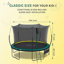 SkyBound 14 FT 12 FT 10FT 8FT 6FT Springless Trampoline for Kids and Adults - Recreational Trampolines with AntiRust Coating - Bungee Cords Outdoor Trampoline for Kids - No-Gap Design Zipper System by TinyTreasures Baby Boutique