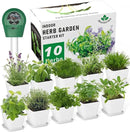 Herb Garden Kit Indoor Herb Garden Starter Kit - 10 Variety Herbs Kitchen Window Herb Garden Planter Indoor & Outdoor Growing Kit for Windowsill Countertop - Unique Gardening Gift for Women Men by GreenHaven Gardens