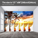 Beach Wall murals at Dusk Peel and Stick Sunset Wallpaper for Bedroom Living Room - 96"x137" by CozyNest Decor