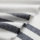 Amazon Basics Room Décor Throw Blanket, Lightweight and Cozy in Recycled Polyester, Light Grey With Blue Stripes, 50"x 60" by CozyNest Decor