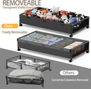 Under Bed Storage Containers with Wheels, 80L Extra-large Underbed Shoe Storage Organizer 2 Pack with Removable Lids, Large Rolling Under Bed Storage Dresser Drawers for Clothes Shoes Blankets by CozyNest Decor