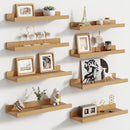 Floating Picture Ledge Shelves for Wall Set of 8, 16 Inch Wall Shelves with Lip Long Large Nursery Book Shelf for Toys Storage Kids Bookshelf Wall Mounted Living Room Bedroom Decor Frames by TinyTreasures Baby Boutique