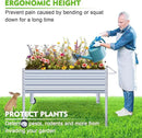 Galvanized Raised Garden Bed with Legs, Metal Raised Planter Box with Drainage Holes Outdoor Elevated Garden Bed on Wheels for Backyard, Patio, Balcony by GreenHaven Gardens