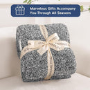 NEXHOME PRO Twin Size Soft Throw Blankets for Couch, Cozy Blankets Reversible Warm Knit Blanket for Women, Fuzzy Plush Lightweight Throws for Sofa, Bed, Picnic, Black 60 x 80 inches by TinyTreasures Baby Boutique