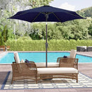 9ft Outdoor Patio Umbrella - Table Umbrella Waterprool UV Protection, Sombrillas de Patio with Push Button Tilt&Crank, Sun Umbrella for Pool, Porch, Garden, Deck, Backyard(Dark Blue) by GreenHaven Gardens