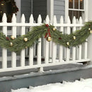 5FT Christmas Norfolk Pine Garland -2PCS, Artificial Pine Needles Garlands Faux Greenery Fake Garland for Holiday Fireplace,Table,Window,Stairs,Mante,Indoor Outdoor Decor by CozyNest Decor