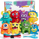 TUZT My First Sewing Kit for Kids - Monster Sewing Craft Kit for Beginners with 12 Pre-Cut Monster Plush Toys, Scissor, Plastic Needles & Thread, DIY Felt Crafts Project for Girls & Boys Ages 4-12 by TinyTreasures Baby Boutique