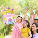 WERNNSAI Princess Castle Piñata - Princess Birthday Party Decorations Pink Princess Piñata with Blindfold and Bat for Birthday Girls Family Game Princess Theme Birthday Party Supplies 16.4” x 12.4” by TinyTreasures Baby Boutique