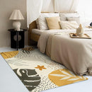 LLahome Boho 3x5 Washable Area Rug - Small Non-Slip Low-Profile Soft Rugs for Bedroom Living Room, Ultra-Thin Botanical Print Indoor Modern Carpet for Entryway Laundry Room Kitchen Office, Tan by TinyTreasures Baby Boutique