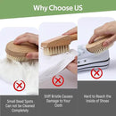 Laundry Stain Brush, Laundry Brush for Stains on Clothes, Dorm Room Essentials for College Students, Natural Boar Bristle Cleaning Brush, Fabrics Cleaning Brush for Clothes Without Damage by CozyNest Decor