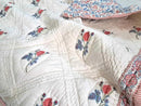 Queen Size Rose Pink Cotton Throw Blanket – Hand Block Printed 90x108 Bedspread – Lightweight Soft Quilt for Sofa, Couch, or Bed – Cozy All-Season Boho Blanket by CozyNest Decor