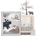 Lambs & Ivy Woodland Forest Animal Nursery 5-Piece Baby Crib Bedding Set - Gray by TinyTreasures Baby Boutique