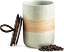 Coffee Storage Container Jar with Lid, Ceramic Kitchen Food Storage Jars with Airtight Lids for Spice Sugar Cookie, Stackable Decorative Jars for Coffee Countertop, 28oz by CozyNest Decor