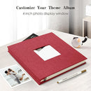Spbapr Large Photo Album Self Adhesive 4x6 5x7 8x10 10x12 Pictures Magnetic Scrapbook 40 Blank Pages Linen Cover DIY Album with A Metal Pen Red by TinyTreasures Baby Boutique