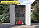 HOMSPARK Storage Shed Weather Resistance, Multi-Purpose Outdoor Storage Cabinet for Backyards and Patios, Vertical Storage Shed for Lawnmower, Patio Accessories (White 1, Tall - 53 cu.ft) by GreenHaven Gardens