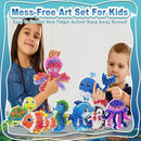 JRD&BS WINL Magical Ocean Animal Poke Art - Dolphin, Jellyfish, Seahorse, Turtle, Octopus | No-Mess Craft Kit for Kids 4-9 | Marine Biology Learning Toy | Creative Gift for Preschoolers by TinyTreasures Baby Boutique