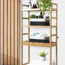 DECOMOMO Narrow Storage Bins Small Baskets for Organizing Bathroom, Toilet Tank, Towel Storage, Entryway, Gifts (Black and White - Set of 4) by CozyNest Decor