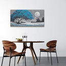 TAIJXAGSG Wall Art For Living Room Blue Tree Moon Canvas Art Wall Decor Artwork Print Painting 20" X 40" Canvas Picture For Bedroom Decor Modern Salon Kitchen Office Hang A Picture by CozyNest Decor