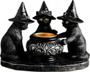 Halloween Black Cat Candle Holder, Cute Halloween Table Decor & Mantel Decoration (Black) by CozyNest Decor