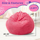 Bean Bag Chairs Teardrop Bean Bag Chair Beanbag Chair with Memory Foam Filled Machine Washable Cover for Living Room, Bedroom (Small,Pink) by TinyTreasures Baby Boutique