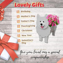 Samoan Dog Planter Plant Pots,Cute Garden Dog Flower Planter,Dog Planters Birthday Gifts for Women,Office,Indoor/Outdoor Decor（9.45 * 6.77 * 13.46in） by GreenHaven Gardens