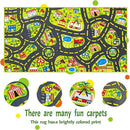 Car Rug 2.6x5 Feet, Car Mat for Kids Race Track Rug Road Play Mat with Roads City Map Design by TinyTreasures Baby Boutique