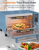 Nuwave Bravo Pro Smart Air Fryer Toaster Oven Combo, Airfryer Convection Oven Countertop, 10-in-1 Functions with Quicker & Even Crisp Technology, 1800W, 50-450°F, PFAS-Free, 21QT, Cozy Blue by CozyNest Decor