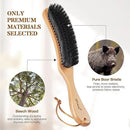 BFWood Clothes Brush - Boar Bristle Hat Brush Lint Brush for Suits, Cashmere, Wool, Velvet, Suede and Pet Hair - Large Beech Handle by CozyNest Decor