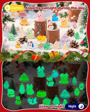 75 Pcs Miniature Christmas Figurines - Luminous Mini Resin Figures to Hide, Glow in The Dark Resin Animals for Micro Landscape Aquarium Fairy Garden Dollhouse Decor by CozyNest Decor
