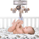 Lambs & Ivy Jungle Safari Musical Baby Crib Mobile - Gray, Beige, White, Animals by TinyTreasures Baby Boutique