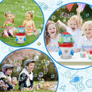 Rocket-Shaped Bubble Machine for Kids & Pets - Dual Powerful Bubble Outlets, Automatic 360° Rotation, Adjustable LED Lights & Music – Ideal for Indoor/Outdoor Birthday Parties by TinyTreasures Baby Boutique