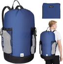 BALEINE 150L Laundry Bag Backpack, 900D Oxford Fabric Large Travel Laundry Bags with Shoulder Straps and 2 Mesh Pockets for College Dorm, Apartment, Laundromat (Navy, 150L) by TinyTreasures Baby Boutique