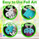 FUNNYB&G Foil Art Craft Activity for Kids - Gift for Girls Boys Crafts for Kids Fun Art Supplies DIY Creative Travel Toy, Birthday Gift Party Favor Toys for Girls Boys 4 5 6 7 8 9 Years Old(Easter) by TinyTreasures Baby Boutique