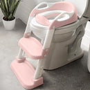 Jool Baby Potty Training Seat with 2 Step Ladder for Toddlers - Soft Cushioned Seat & Splash Guard, Adjustable Height (Pink) by TinyTreasures Baby Boutique