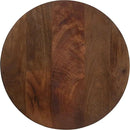 Kate and Laurel Aja Modern Side Table; 15 x 15 x 23; Walnut Brown; Decorative Modern Geometric Wood Bedroom Nightstand Table with Round Tabletop and Unique Slanted Legs by CozyNest Decor