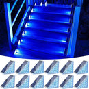 VOLISUN Solar Stair Lights 12 Pack, Solar Step Lights Outdoor Waterproof IP67, LED Outdoor Step Light,Outdoor Light Decor for Garden Stair, Deck, Front Step and Front Porch（Blue Lighting） by GreenHaven Gardens