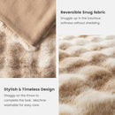 Cozy Bliss Faux Fur Throw Blanket for Couch, Fuzzy Soft Plush Thick Bubble Blanket for Sofa Bedroom Living Room, 60 * 80 Inches Tie-dye Beige by CozyNest Decor