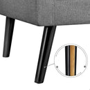 Yaheetech Modern Living Room Chair, Mid-Century Armchair Button Tufted Back and Wood Legs, Vintage Lounge Chair for Bedroom/Home Office/Study, Gray by CozyNest Decor