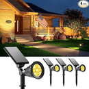 4 Pack Solar Spotlights Outdoor Waterproof for Tree, Statue, Flower, Mailbox, Bush, Wall, Bright LED Outside Landscape Flood Lights for Focus Uplighting Yard, Garden, Driveway, Walkway, House, Fence by GreenHaven Gardens