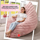 Hobestluk 3 in 1 Bean Bag Chair Giant Bean Bag Chairs for Adults with Ripple Cover Convertible Bean Bag Floor Cushion with Machine Washable Cover for Living Room (Ripple Pink) by CozyNest Decor