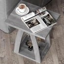 End Tables Living Room, Side Table Beside Sofa, Nightstand for Bedroom, Couch Side Table with Shelf, Modern End Table for Living Room, Grey End Table Set of 2 by CozyNest Decor