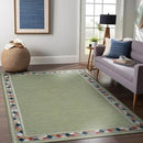 Beverly Rug Outdoor Rug 9x12 Modern Bordered Large Area Rugs for Indoor and Outdoor Patio Easy to Clean Non Shedding Living Room Porch Garden Washable Outside Carpet (9 x 12 Green) by CozyNest Decor