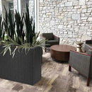 SUNNYPARK Tall Rectangular Planter with Removable Liner, All-Weather PE Rattan Large Modern Planters Indoor Outdoor Flower Plant Pots Garden Box Patio Yard Front Porch Deck by CozyNest Decor
