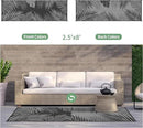 GENIMO Outdoor Rug 2.5' x 8' Waterproof for Patios Clearance, Reversible Outdoor Plastic Straw Camping Rug Carpet, Large Area Rugs Mats for RV, Camper, Deck, Balcony, Porch, Beach, Picnic, Black&Grey by CozyNest Decor