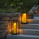 Homemory 4"x12" Outdoor Waterproof Flameless Candles with Timers and Remote Control, Battery Operated Candles, LED Plastic Candles, Dark Ivory, Set of 2 by CozyNest Decor