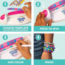 Loopdedoo Colorspin Electric Friendship Bracelet Maker Kit - Make Bracelets in Minutes for Birthdays and Friendship Gifts - Make 15 Bracelets, Design, Markers Included, Ages 6+ by TinyTreasures Baby Boutique