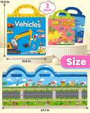 Reusable Sticker Book for Toddlers 2-4 Years, Stickers for Kids, Toddler Sticker Book Ages 1-3, Toddler Craft Activities, Toddlers Travel Toys Ages 2+ Boy Girl Birthday Gifts by TinyTreasures Baby Boutique